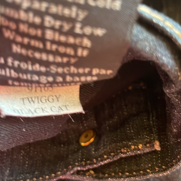 James Jeans Dry Aged Denim Twiggy in Black Cat Dark Wash Stretch Ankle Size 28 - Picture 13 of 16